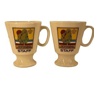 Vintage BSA 1973 National Scout Jamboree Staff Mug Set, His and Hers (Lot of 2)
